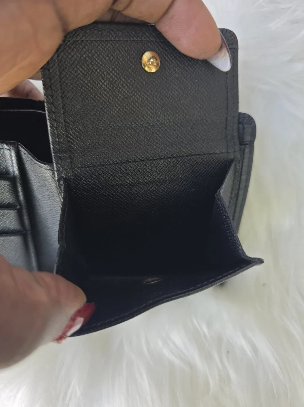 Authentic Louis Vuitton Black Epi Bifold Wallet